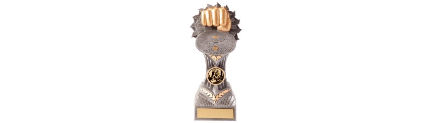 FALCON FIST MARTIAL ARTS RESIN TROPHY - 5 SIZES - 10.5CM - 24CM 